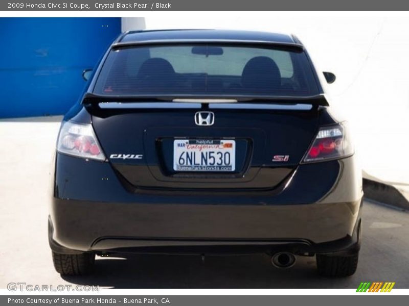 Crystal Black Pearl / Black 2009 Honda Civic Si Coupe