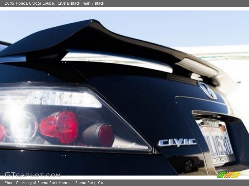 Crystal Black Pearl / Black 2009 Honda Civic Si Coupe