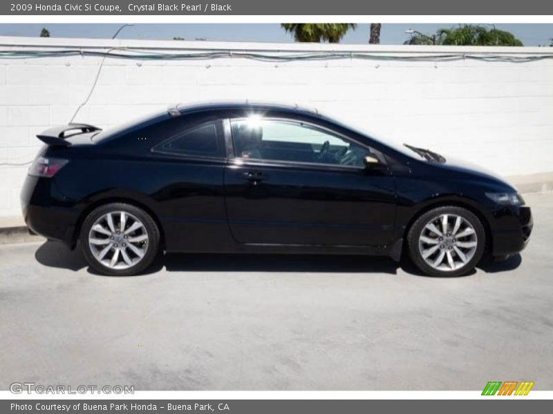 Crystal Black Pearl / Black 2009 Honda Civic Si Coupe