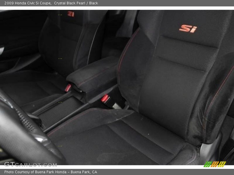 Crystal Black Pearl / Black 2009 Honda Civic Si Coupe