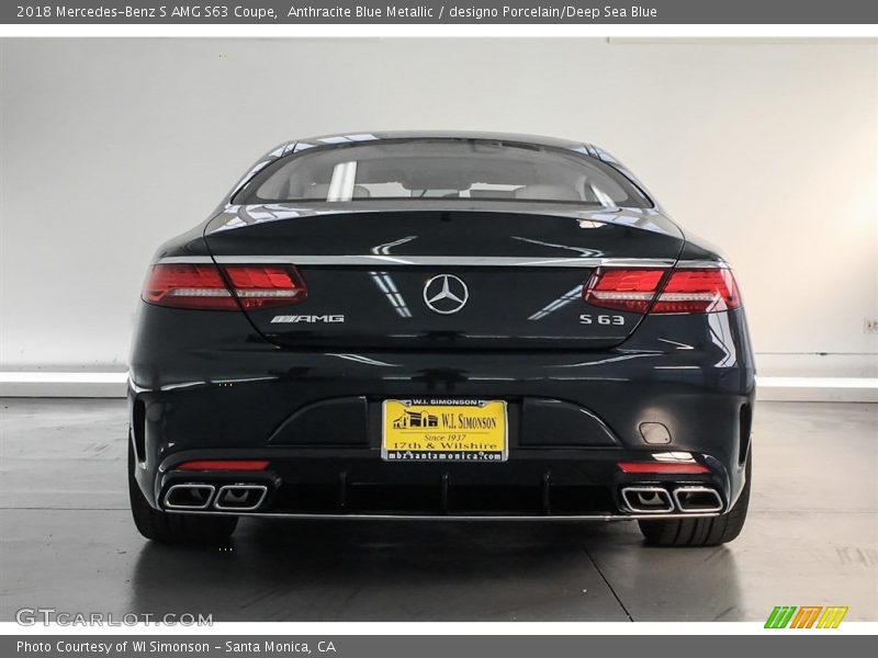 Anthracite Blue Metallic / designo Porcelain/Deep Sea Blue 2018 Mercedes-Benz S AMG S63 Coupe