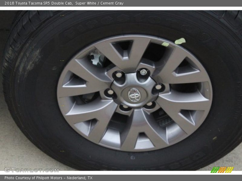 Super White / Cement Gray 2018 Toyota Tacoma SR5 Double Cab