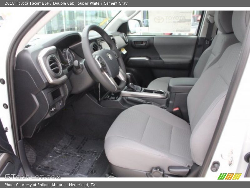 Super White / Cement Gray 2018 Toyota Tacoma SR5 Double Cab