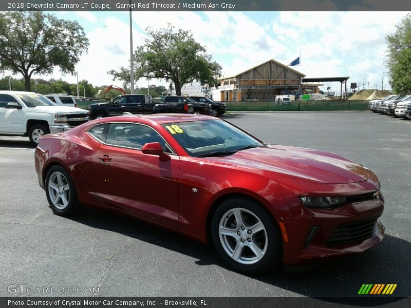 Garnet Red Tintcoat / Medium Ash Gray 2018 Chevrolet Camaro LT Coupe
