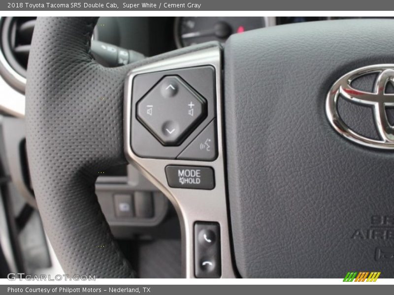 Super White / Cement Gray 2018 Toyota Tacoma SR5 Double Cab