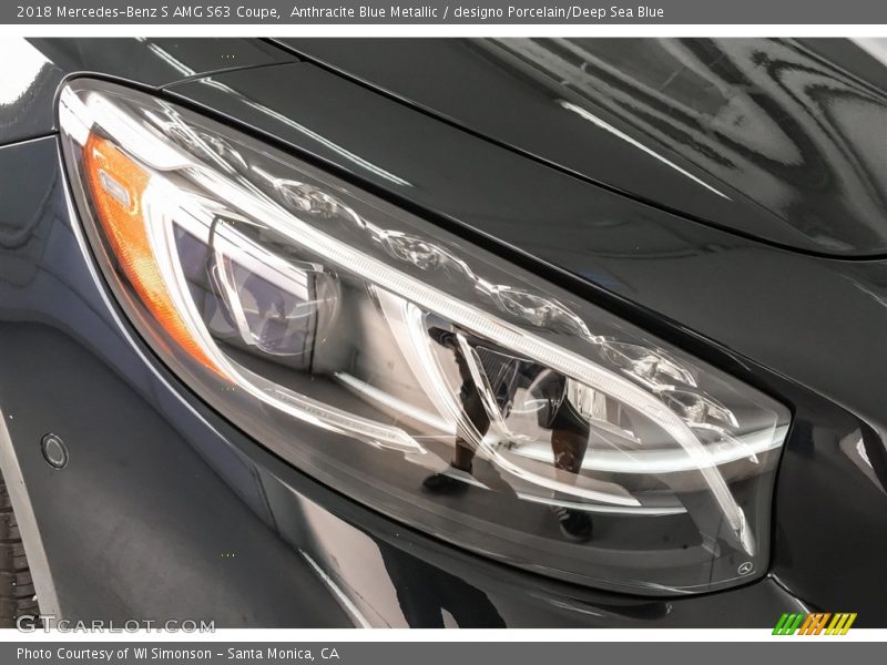 Anthracite Blue Metallic / designo Porcelain/Deep Sea Blue 2018 Mercedes-Benz S AMG S63 Coupe