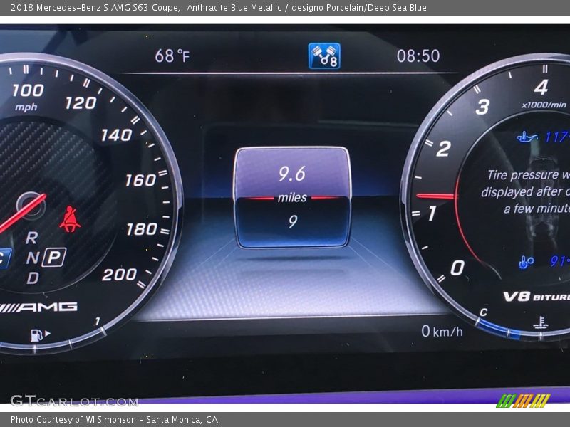 Anthracite Blue Metallic / designo Porcelain/Deep Sea Blue 2018 Mercedes-Benz S AMG S63 Coupe