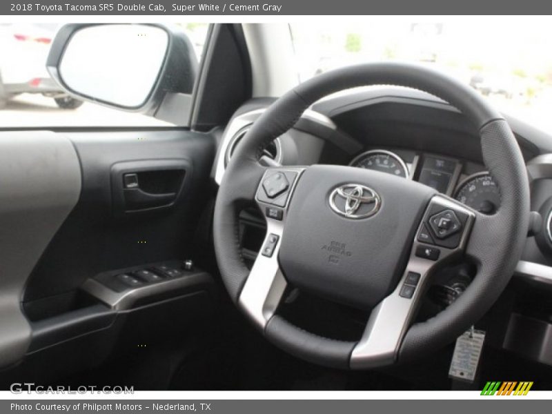 Super White / Cement Gray 2018 Toyota Tacoma SR5 Double Cab