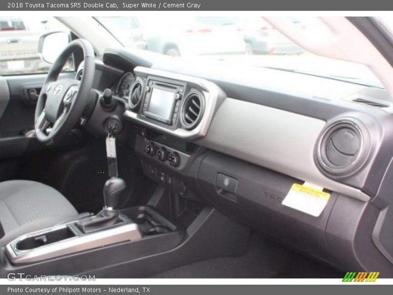 Super White / Cement Gray 2018 Toyota Tacoma SR5 Double Cab