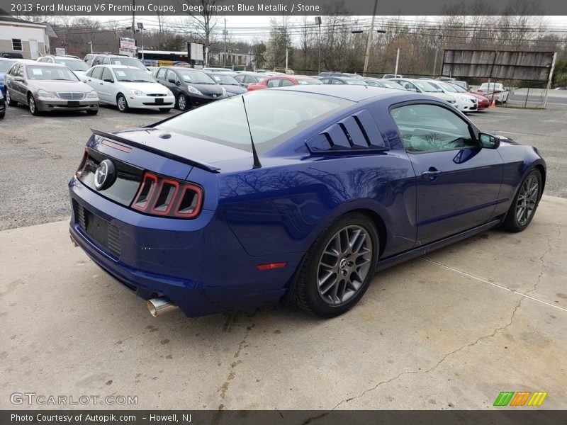 Deep Impact Blue Metallic / Stone 2013 Ford Mustang V6 Premium Coupe