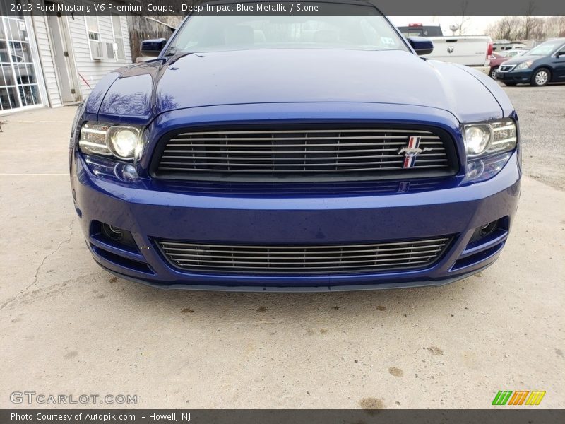 Deep Impact Blue Metallic / Stone 2013 Ford Mustang V6 Premium Coupe