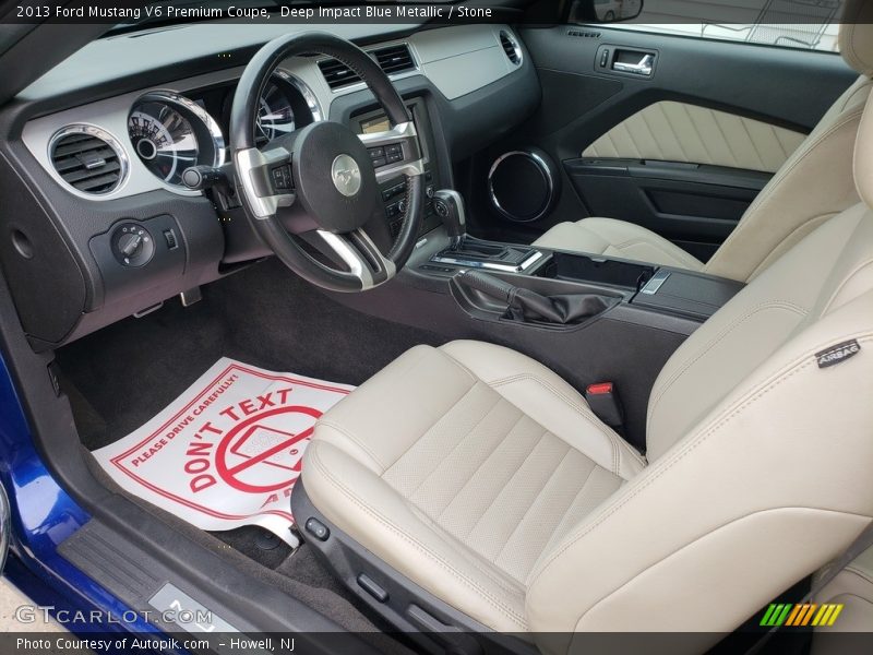Deep Impact Blue Metallic / Stone 2013 Ford Mustang V6 Premium Coupe