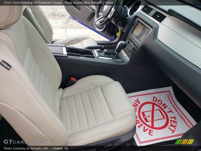 Deep Impact Blue Metallic / Stone 2013 Ford Mustang V6 Premium Coupe