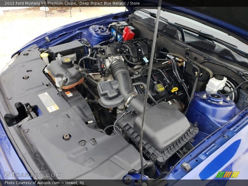 Deep Impact Blue Metallic / Stone 2013 Ford Mustang V6 Premium Coupe