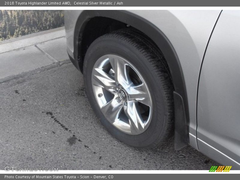 Celestial Silver Metallic / Ash 2018 Toyota Highlander Limited AWD