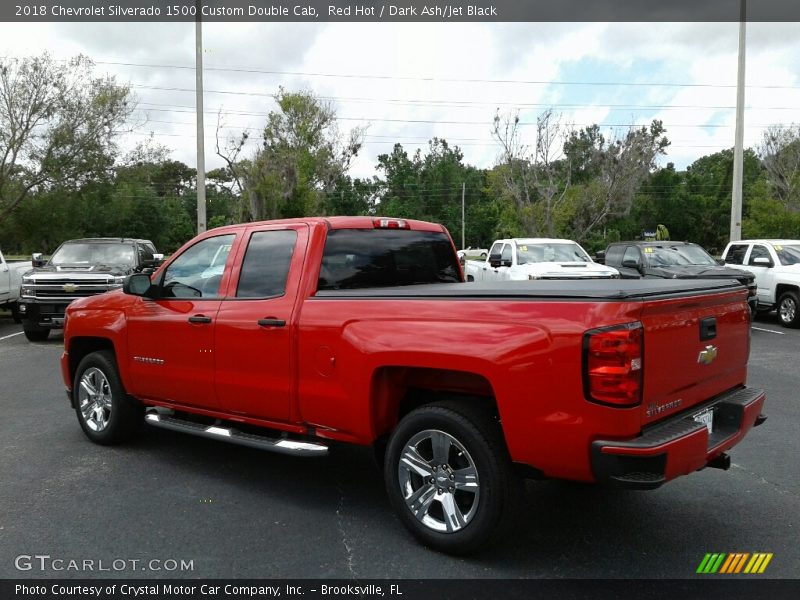 Red Hot / Dark Ash/Jet Black 2018 Chevrolet Silverado 1500 Custom Double Cab