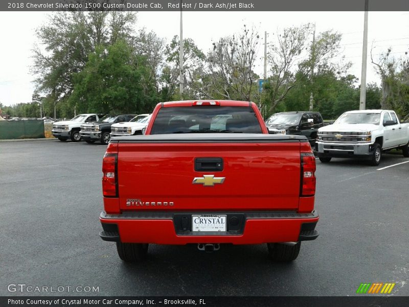 Red Hot / Dark Ash/Jet Black 2018 Chevrolet Silverado 1500 Custom Double Cab