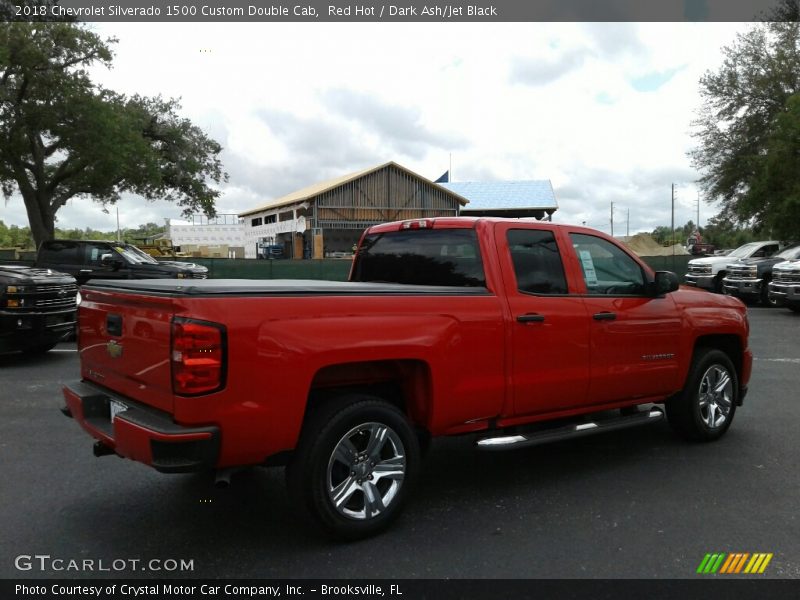 Red Hot / Dark Ash/Jet Black 2018 Chevrolet Silverado 1500 Custom Double Cab