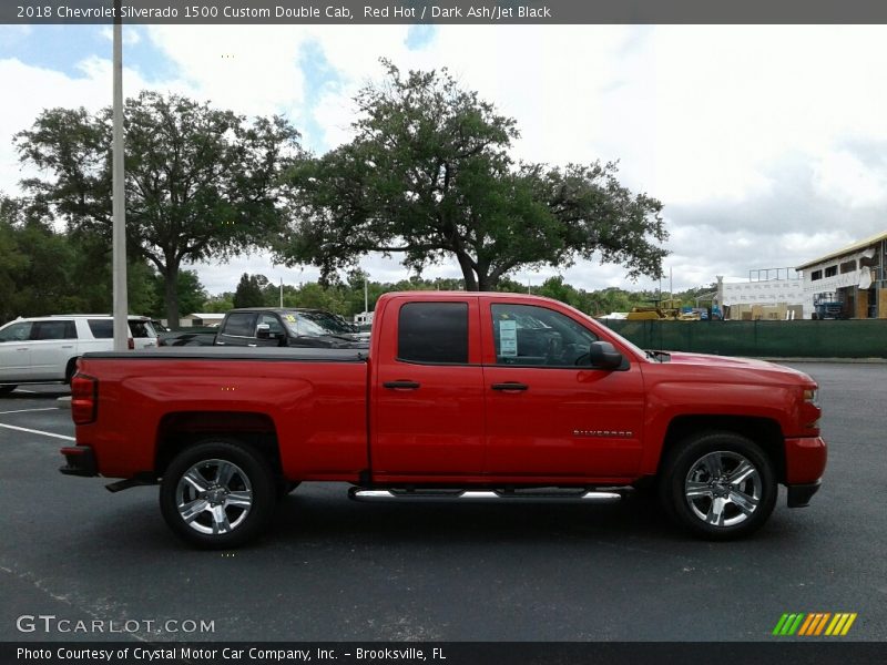 Red Hot / Dark Ash/Jet Black 2018 Chevrolet Silverado 1500 Custom Double Cab