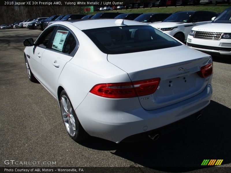 Yulong White Metallic / Light Oyster 2018 Jaguar XE 30t Prestige AWD