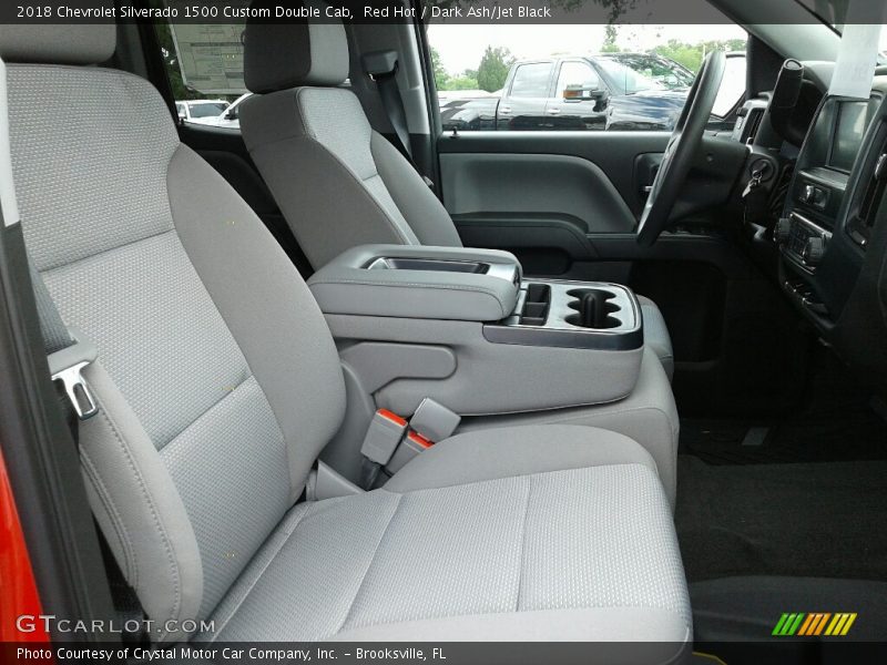 Red Hot / Dark Ash/Jet Black 2018 Chevrolet Silverado 1500 Custom Double Cab