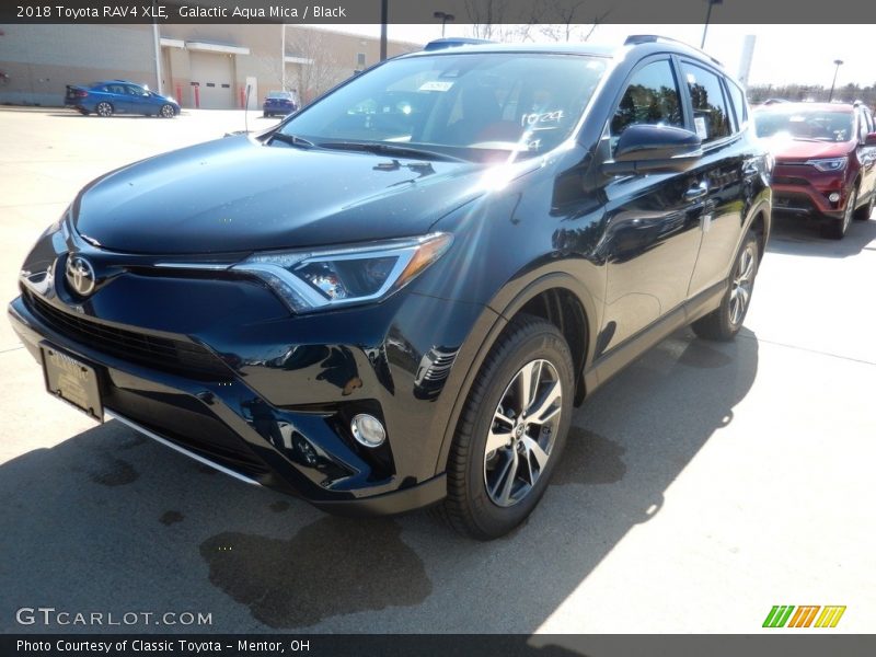 Galactic Aqua Mica / Black 2018 Toyota RAV4 XLE