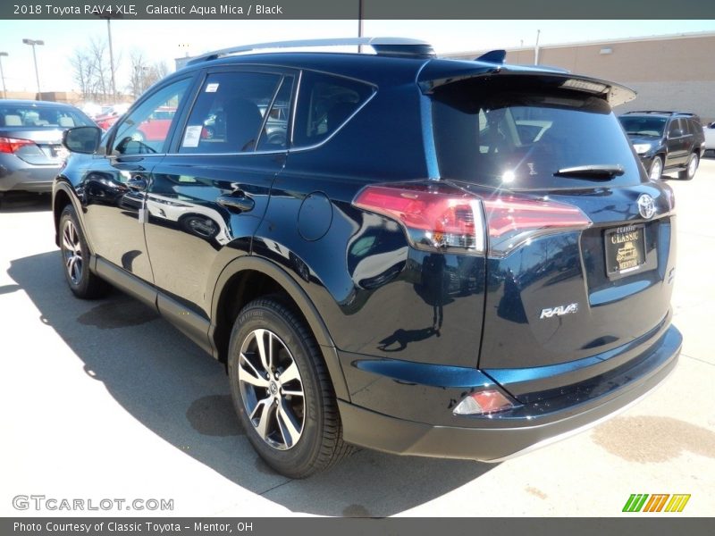 Galactic Aqua Mica / Black 2018 Toyota RAV4 XLE