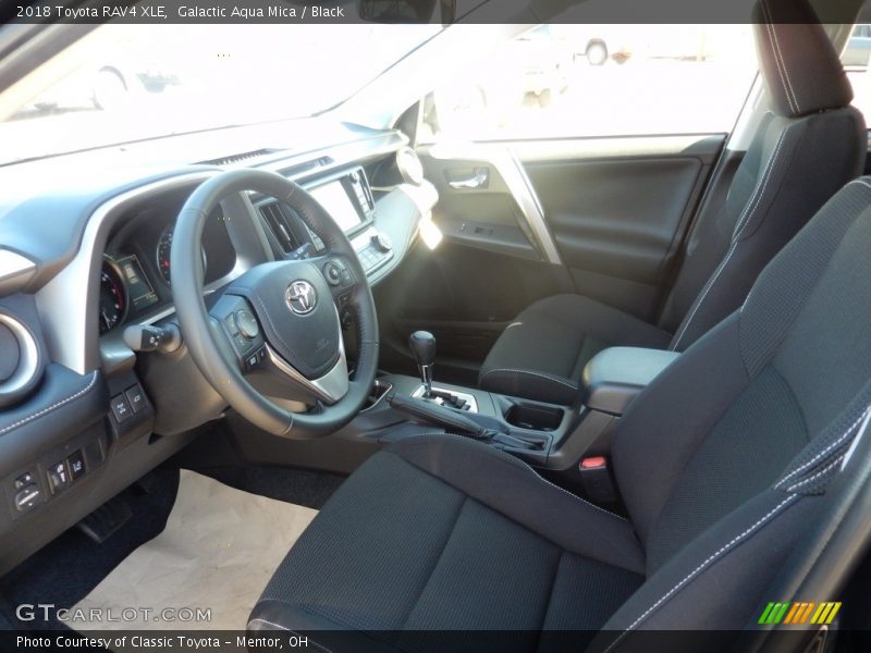 Galactic Aqua Mica / Black 2018 Toyota RAV4 XLE