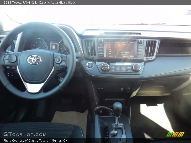 Galactic Aqua Mica / Black 2018 Toyota RAV4 XLE