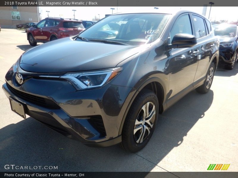 Magnetic Gray Metallic / Black 2018 Toyota RAV4 LE