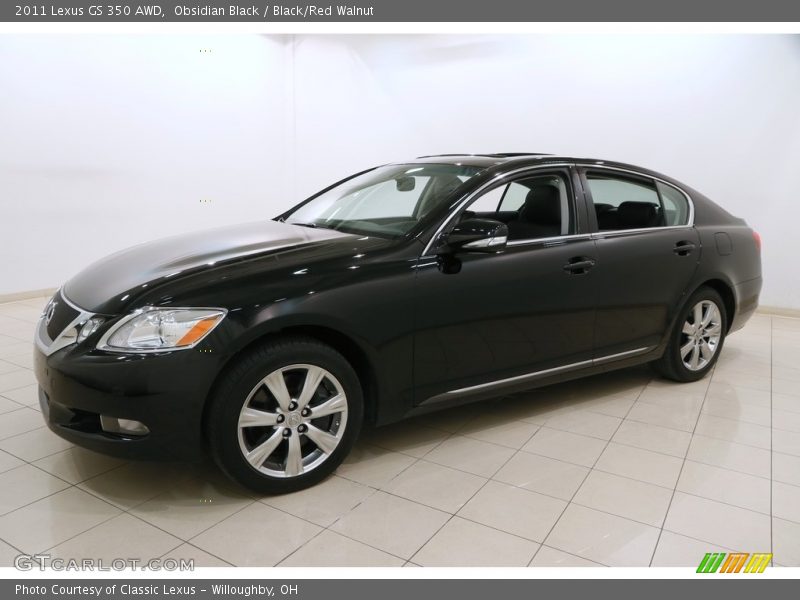 Obsidian Black / Black/Red Walnut 2011 Lexus GS 350 AWD