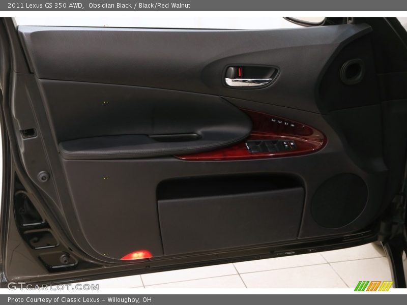Obsidian Black / Black/Red Walnut 2011 Lexus GS 350 AWD