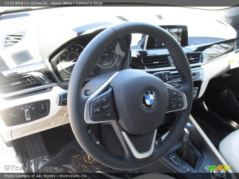 Alpine White / Canberra Beige 2018 BMW X1 xDrive28i