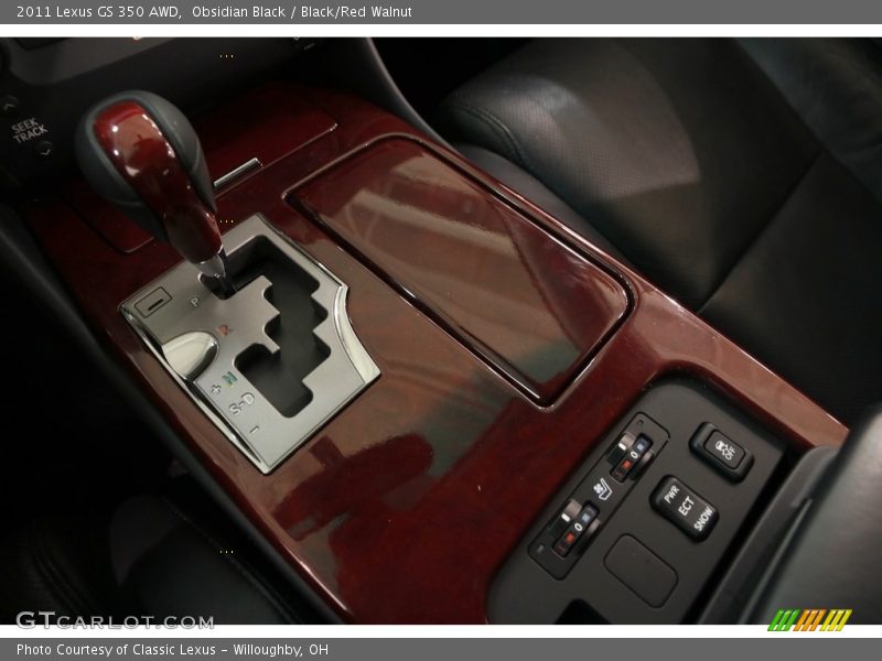Obsidian Black / Black/Red Walnut 2011 Lexus GS 350 AWD