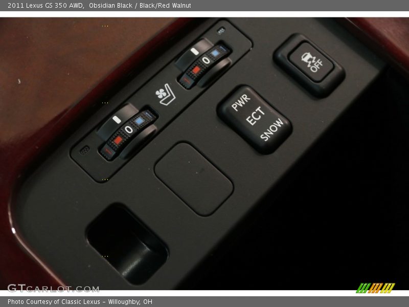Obsidian Black / Black/Red Walnut 2011 Lexus GS 350 AWD