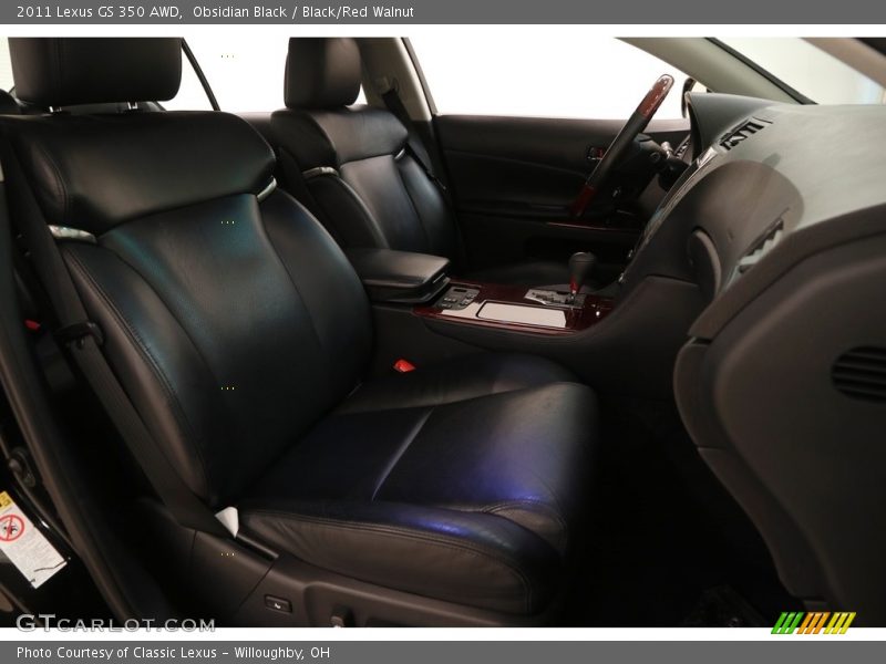 Obsidian Black / Black/Red Walnut 2011 Lexus GS 350 AWD