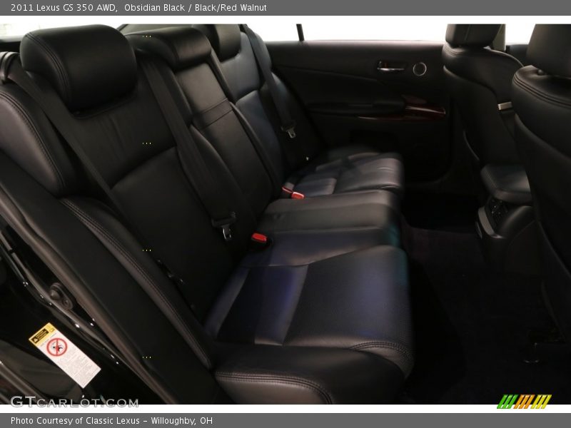 Obsidian Black / Black/Red Walnut 2011 Lexus GS 350 AWD
