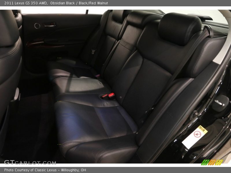 Obsidian Black / Black/Red Walnut 2011 Lexus GS 350 AWD