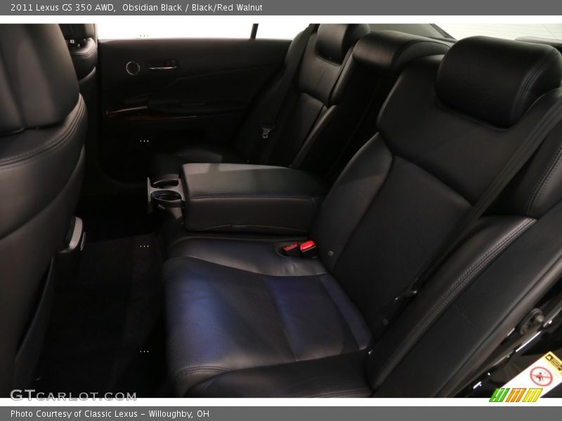 Obsidian Black / Black/Red Walnut 2011 Lexus GS 350 AWD