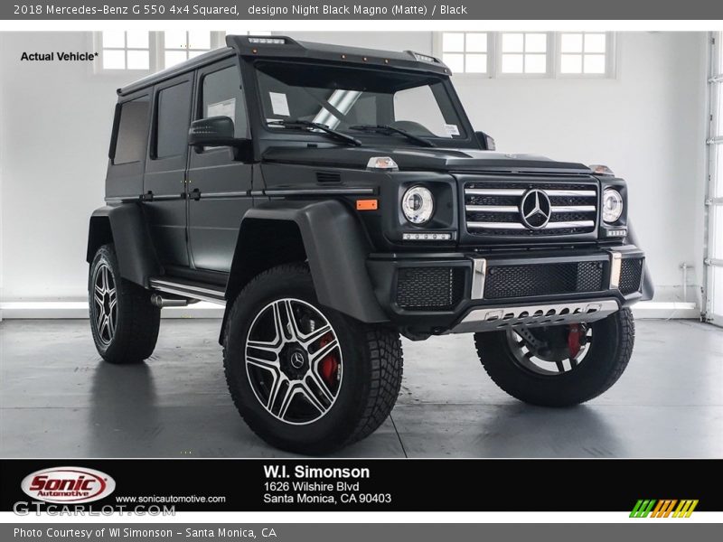 designo Night Black Magno (Matte) / Black 2018 Mercedes-Benz G 550 4x4 Squared