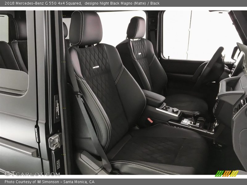 Front Seat of 2018 G 550 4x4 Squared