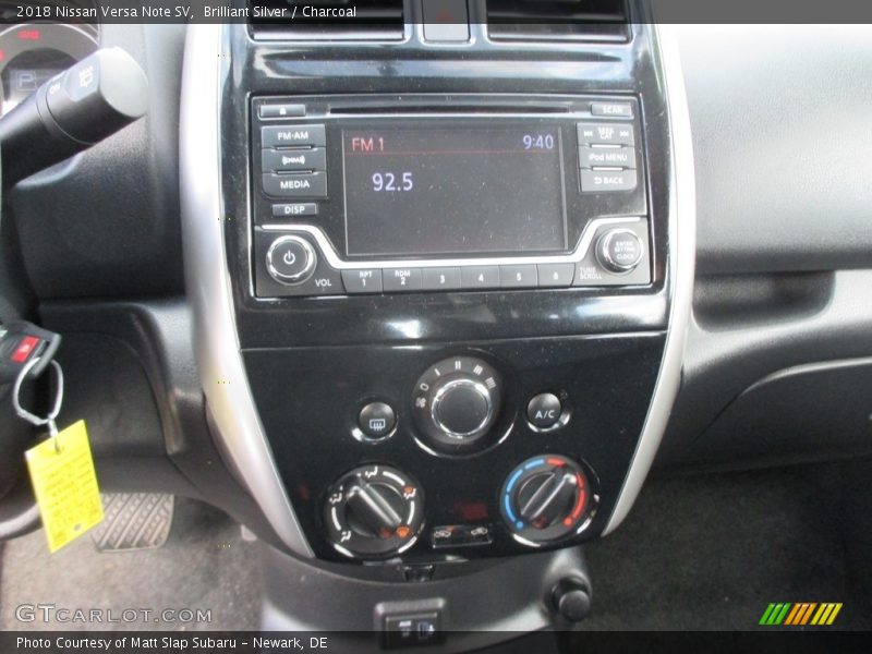 Controls of 2018 Versa Note SV