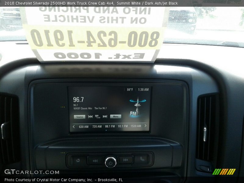 Summit White / Dark Ash/Jet Black 2018 Chevrolet Silverado 2500HD Work Truck Crew Cab 4x4
