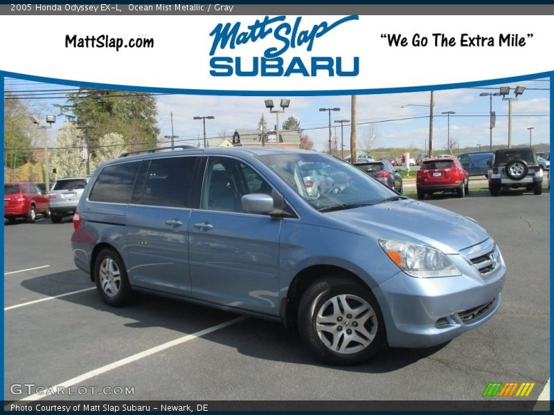 Ocean Mist Metallic / Gray 2005 Honda Odyssey EX-L