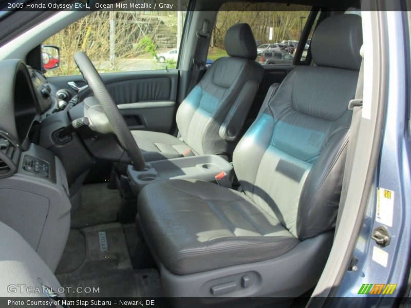 Ocean Mist Metallic / Gray 2005 Honda Odyssey EX-L