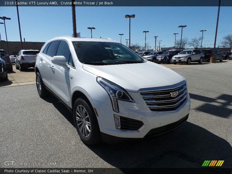 Crystal White Tricoat / Jet Black 2018 Cadillac XT5 Luxury AWD