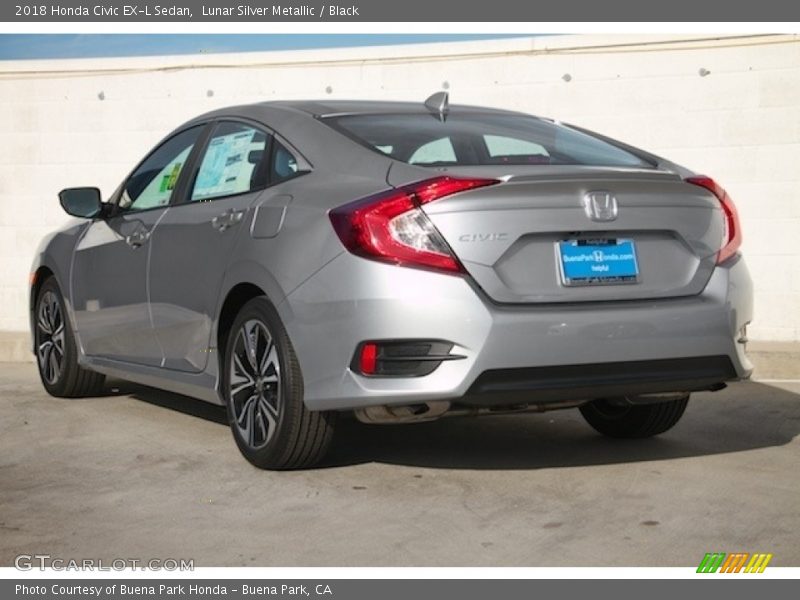 Lunar Silver Metallic / Black 2018 Honda Civic EX-L Sedan