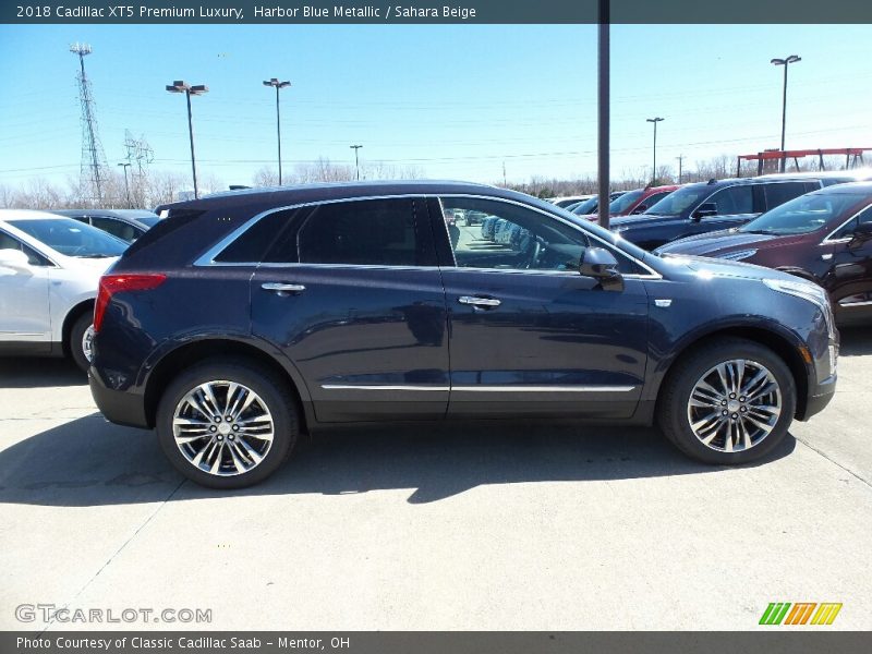Harbor Blue Metallic / Sahara Beige 2018 Cadillac XT5 Premium Luxury