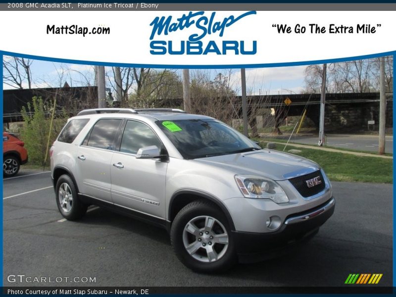 Platinum Ice Tricoat / Ebony 2008 GMC Acadia SLT