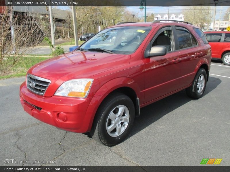 Spicy Red / Gray 2008 Kia Sorento LX 4x4